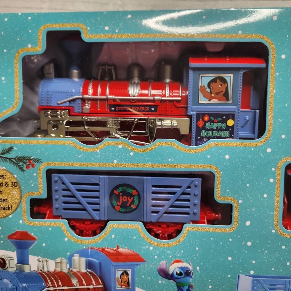 Disney Lilo & Stitch Christmas Holiday Express Ready to Play Train Set